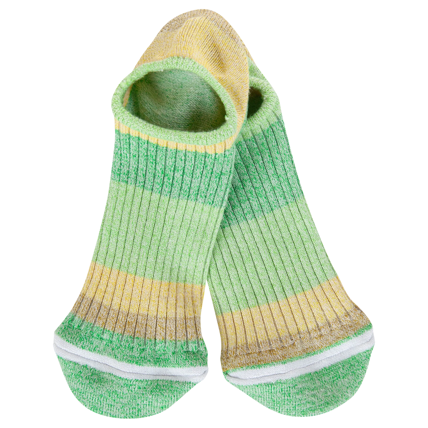 Weekend Ombré Rugby Light Low Socks + Lemon Lime