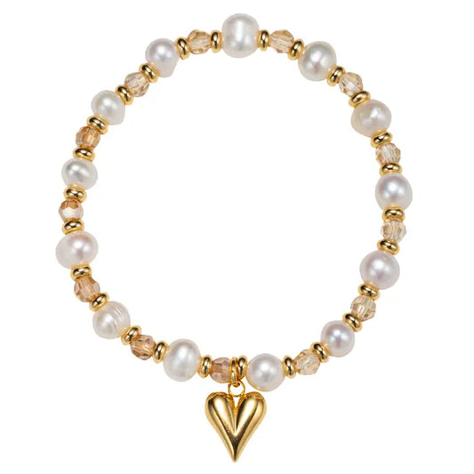 Iridescent Moonstone Beaded Stretch Braclet