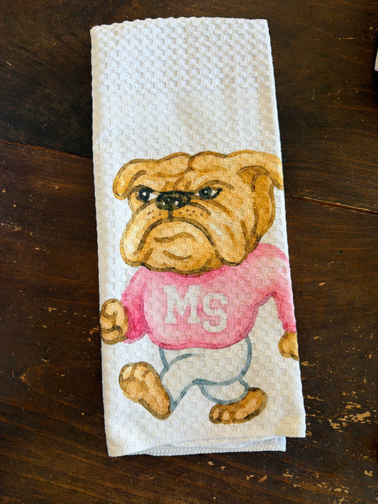 MS Bulldog Tea Towel