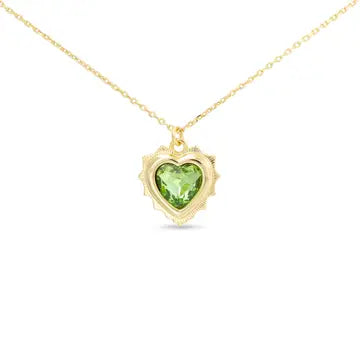 Birthstone Heart Necklaces