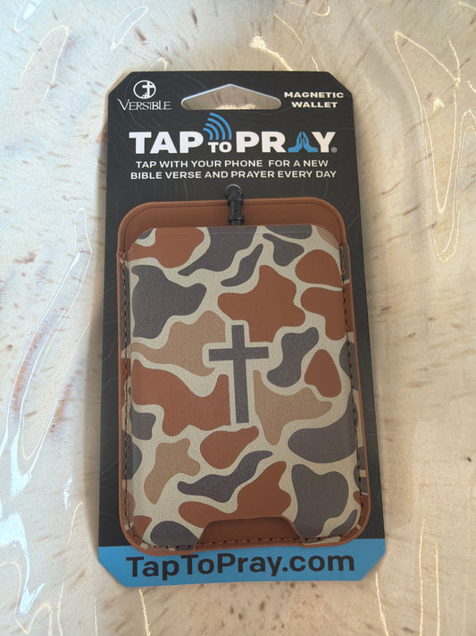Tap to Pray - Magnetic Wallet - Sahara Camo