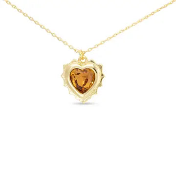 Birthstone Heart Necklaces
