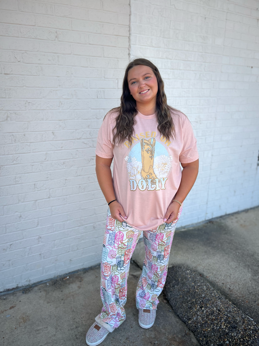 Raised on Dolly Country Music Dolly Fan Graphic Tee