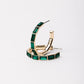 Emerald Rays Medium Hoop