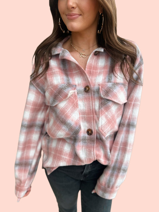Tan Plaid Shacket