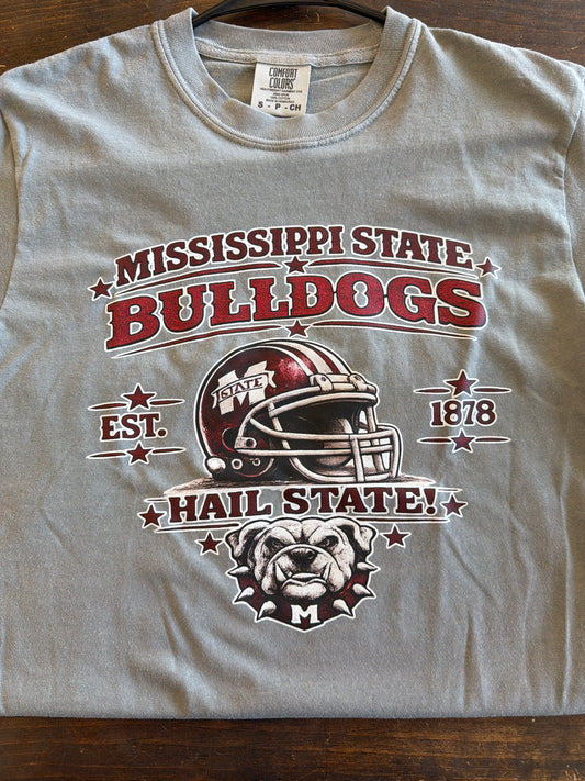 Grey Mississippi State Bulldogs Tee