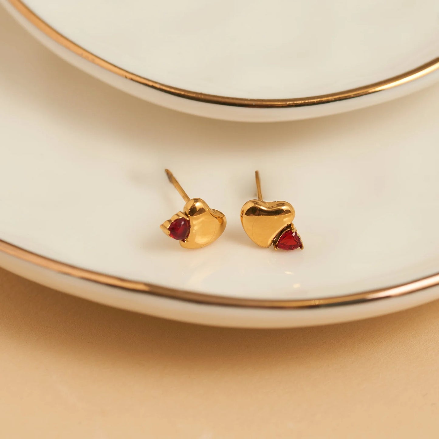 Heart Stud Earrings