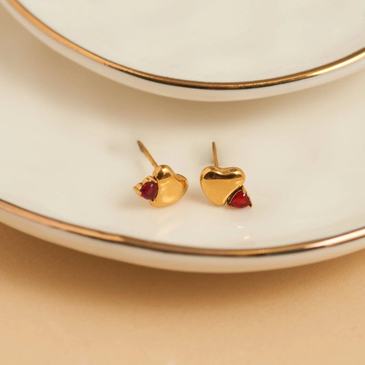 Heart Stud Earrings
