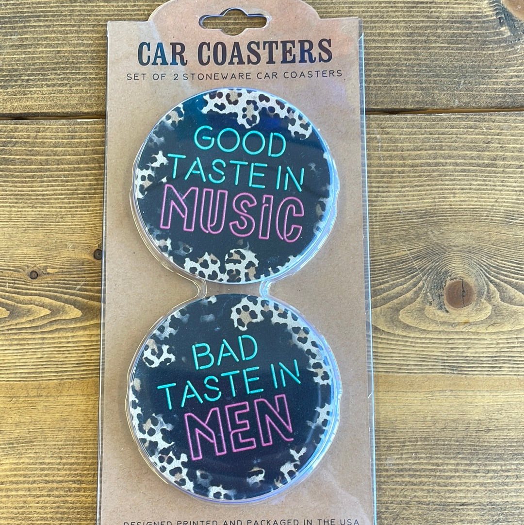 Good/Bad Taste Car Coaster Set