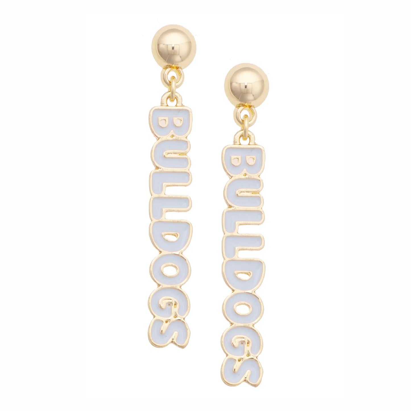 Mississippi State Bulldogs Puffy Nameplate Earrings