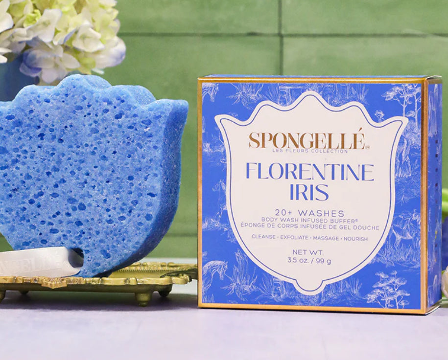 Les Fleurs Body Wash Infused Buffer - Florentine Iris