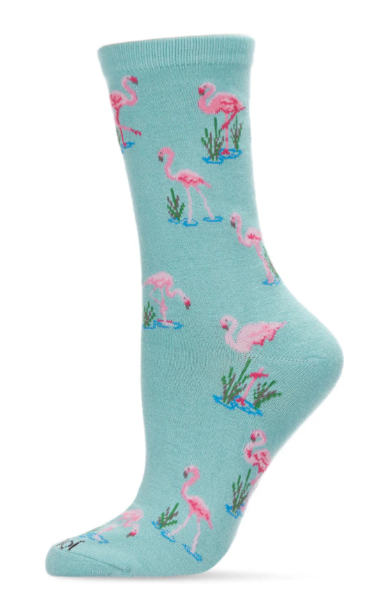 Flamingos Bamboo Crew Socks