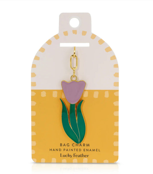 Tulip Enamel Bag Charm