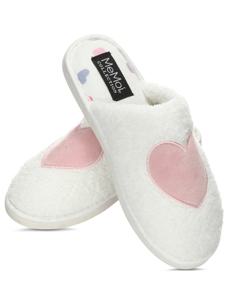 Multi Hearts Terry Slippers