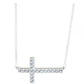 Laying Cross Silver Necklace