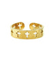 Gold Cross Band Ring