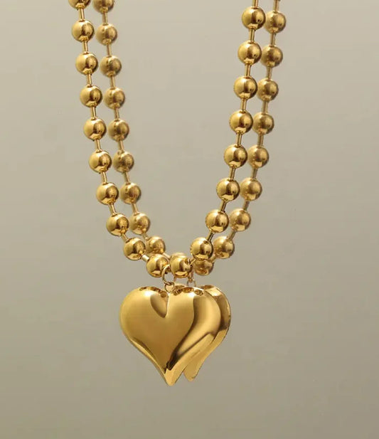 Beaded Heart Necklace