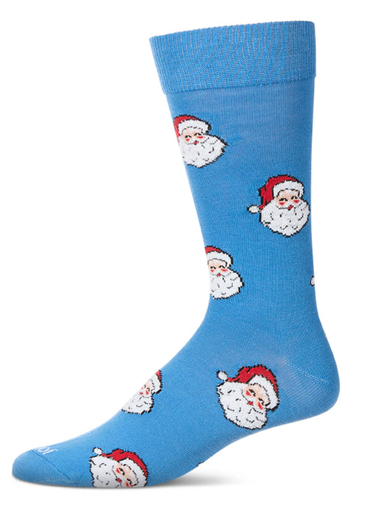 Retro Santa Men’s Holiday Crew Socks