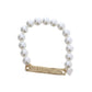 Kids Pearl Beaded Bracelet w/ Blessed Bar & Silver Heart Charm