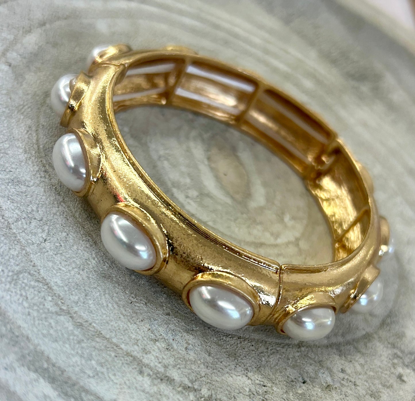 Pearl Bangle Bracelet