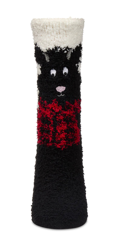 Scotty Dog. Mistletoe Cozy Socks