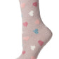 All Over Hearts Non-Skid Lavender Infused Crew Socks