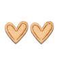 1 Corinthians 13:13 Heart Wood Earrings