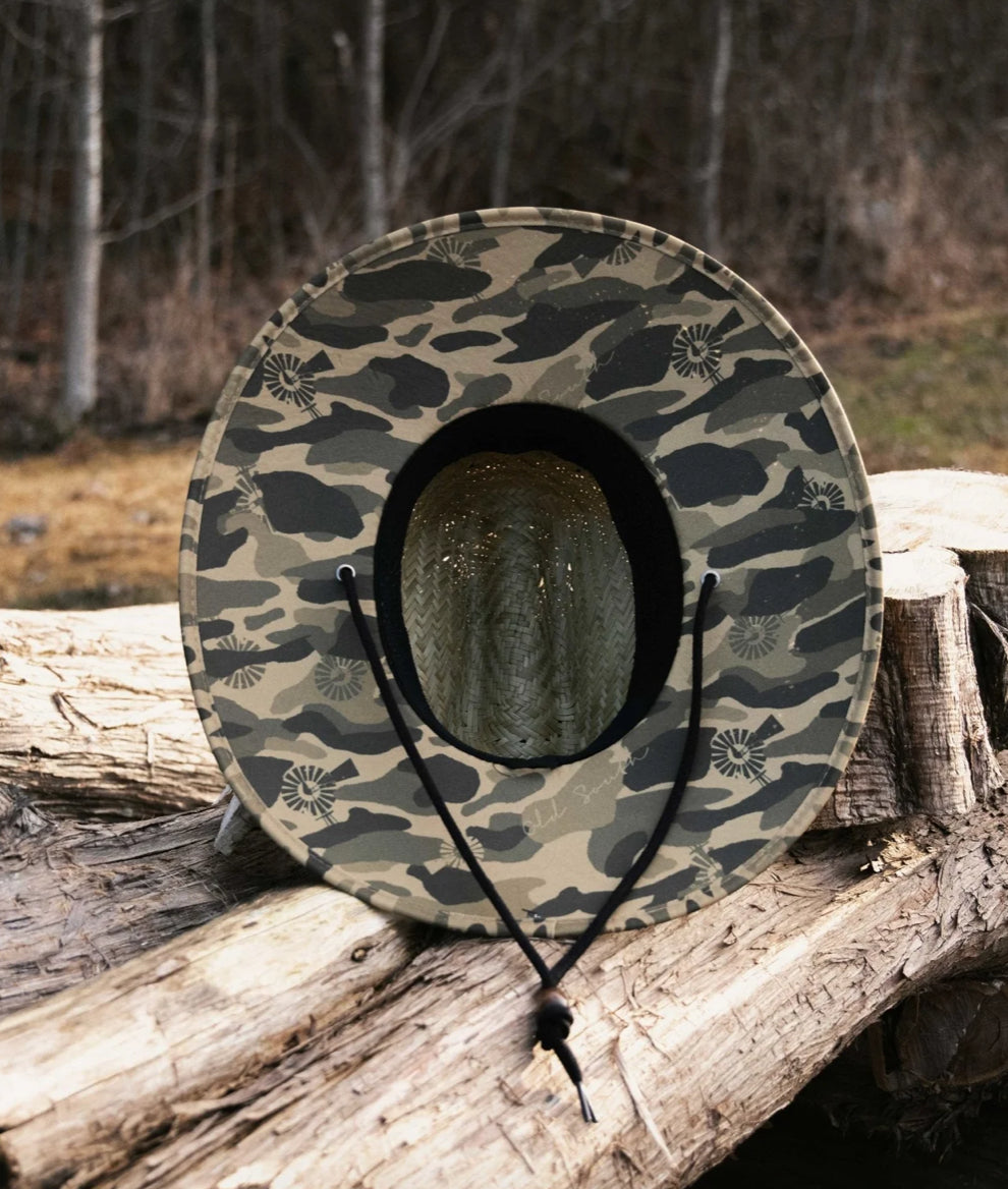 Old School Camo Straw Hat
