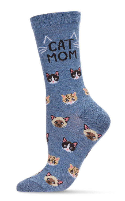Cat Mom Bamboo Crew Socks