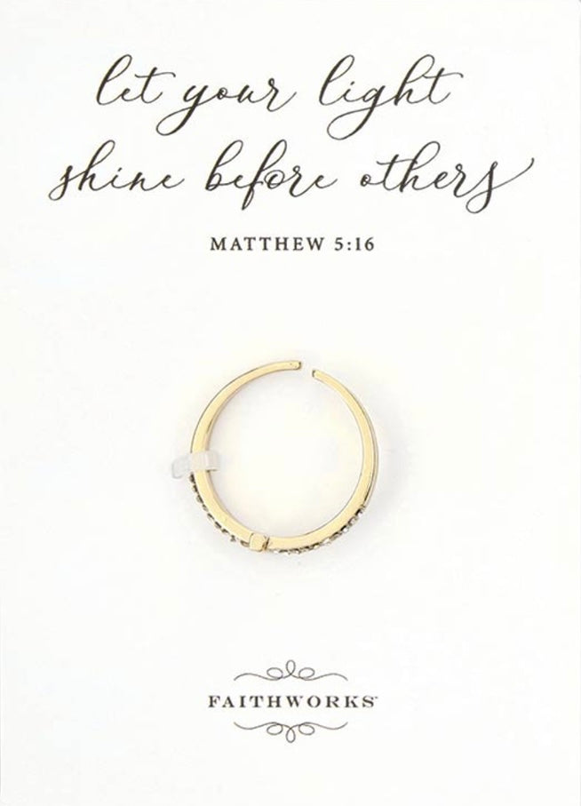 Dimond Filled Cross Ring
