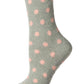 Polka Dot Non-Skid Lavender Infused Crew Socks