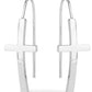 Silver Maria Polished Cross Drops