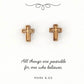 Mark 9:23 Wood Cross Earrings