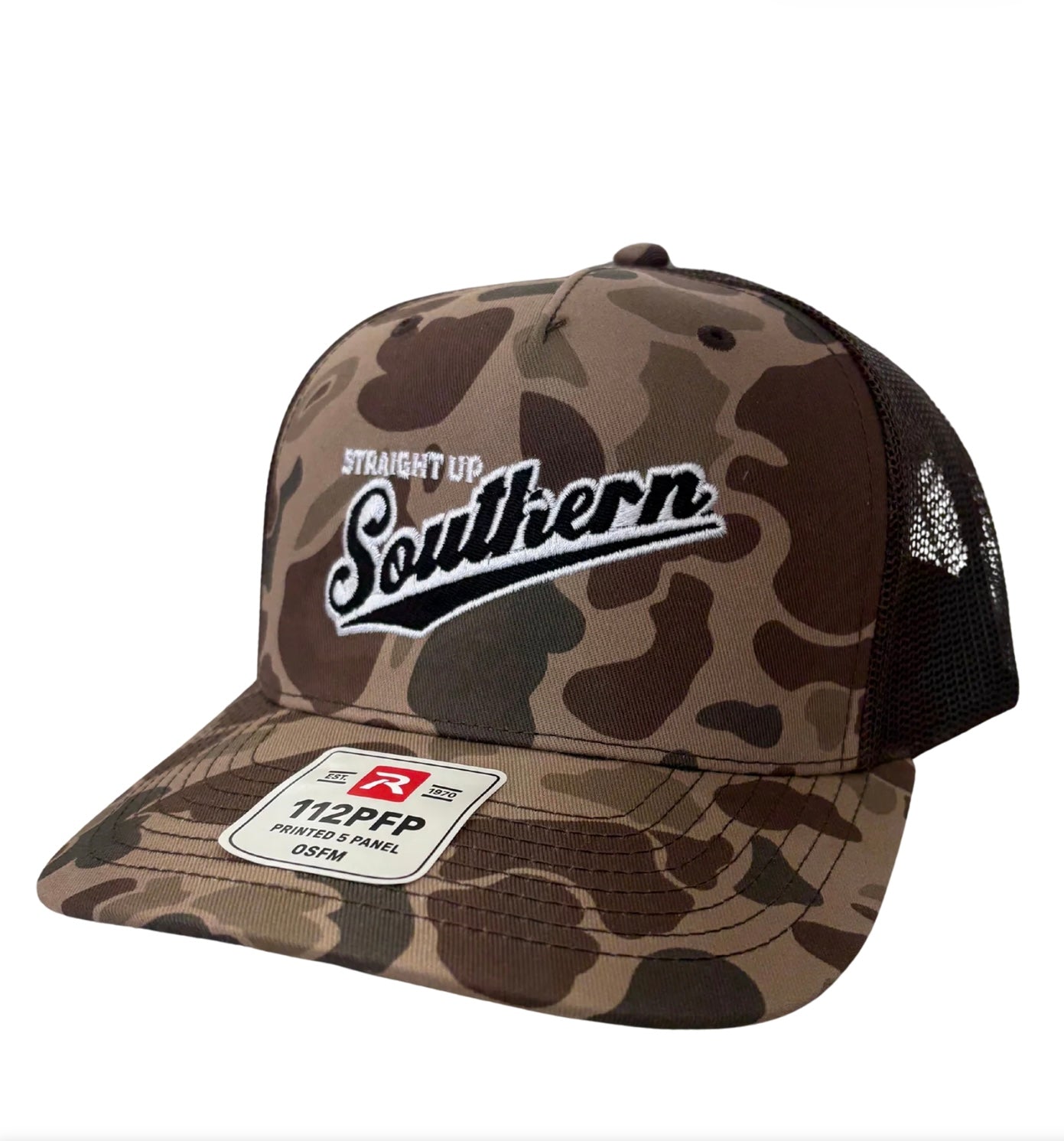 Classic Duck Camo Script Trucker Hat