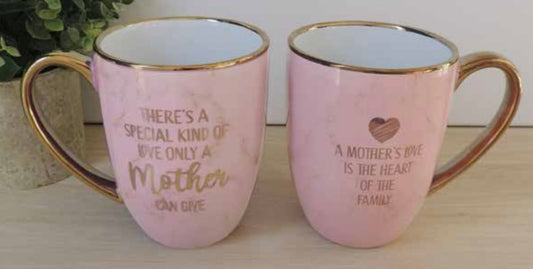 Special Love Mother Gives Pink Marble Mug