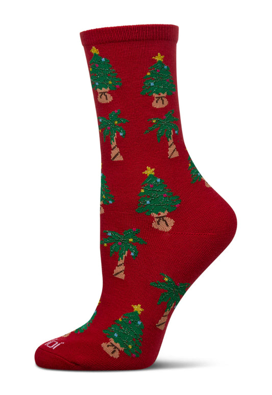 Tree Paradise Men’s Holiday Crew Socks