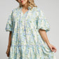 Blue Floral Breeze Babydoll Dress