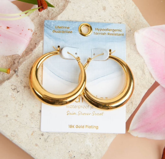 Round Hoop Earrings