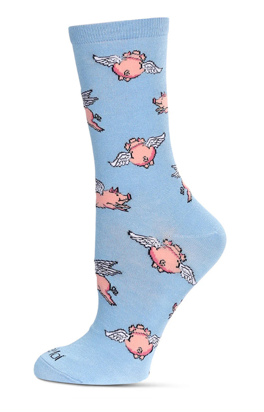 Flying Pigs Bamboo Crew Socks