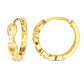 Gold Add A Charm Chain Hoop Earrings