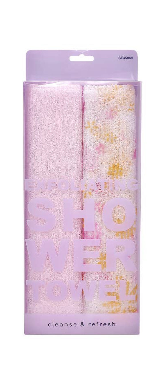 Exfoliating 2pcs Shower Towle Set
