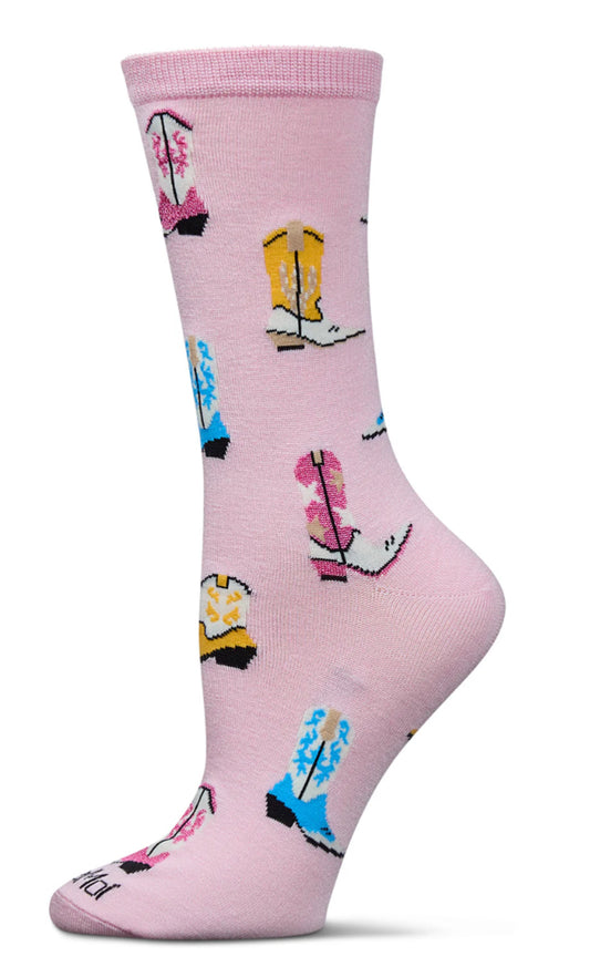 Sassy Boots Bamboo Crew Socks