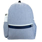 Navy Seersucker Backpack
