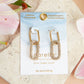 Pave Linked Hoop Earrings