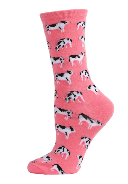 Cows Bamboo Crew Socks