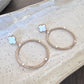 Clover and Textured Circle Earring