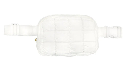 White Puffer Waist Bag