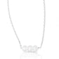 3-Pearl Row Silver Necklace