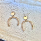 Curb Link Chain Horseshoe Shape Earrings