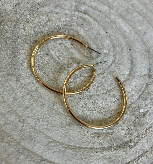 Thin Gold Hoops